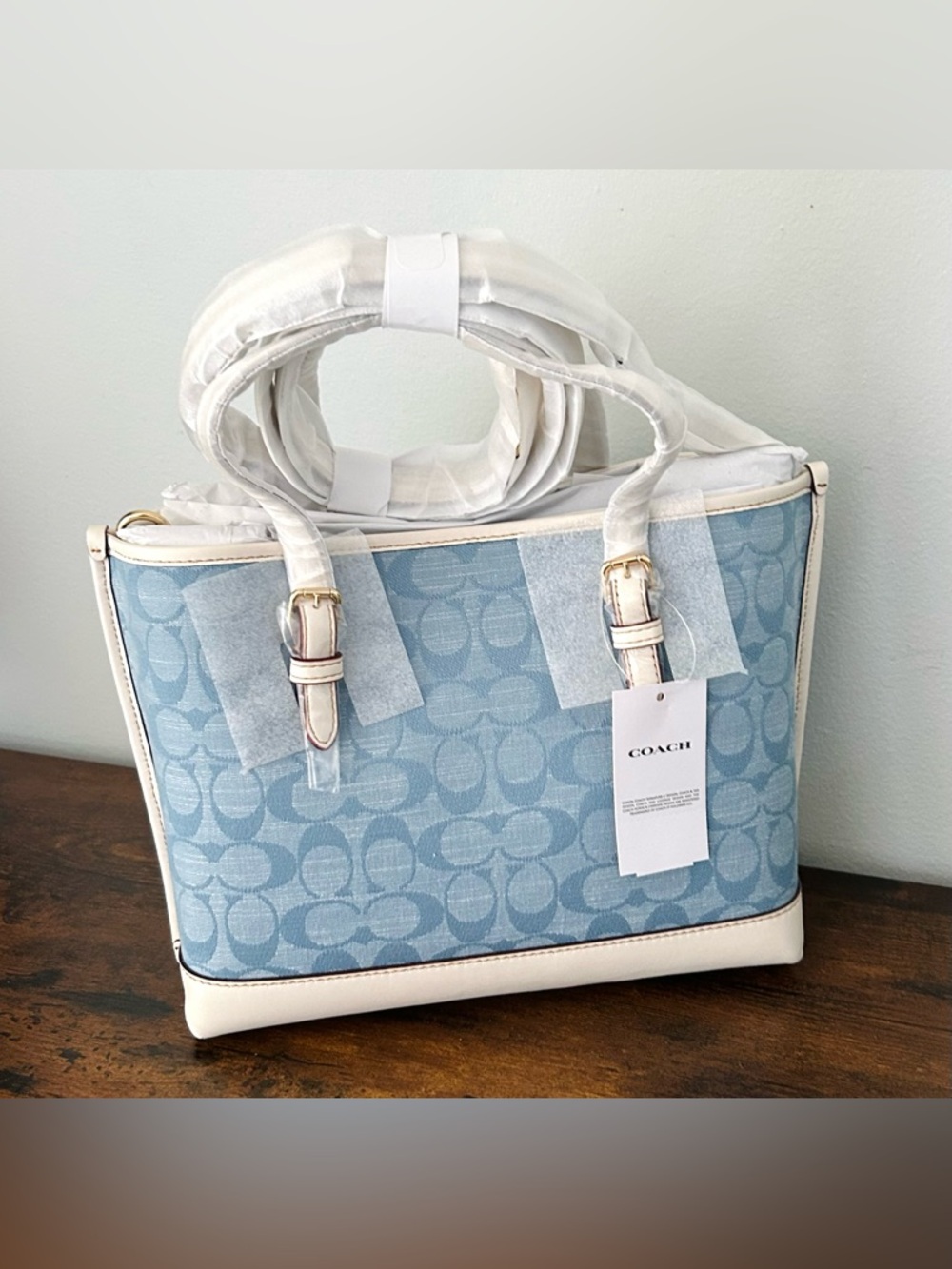 Coach Mollie Tote Bag 25 In Signature Chambray - Picture 2 of 11